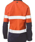 Bisley Workwear Work Wear Bisley WOMENS TAPED HI VIS STRETCH V-NECK SHIRT BLC6064T
