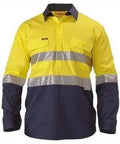 Bisley Workwear 3m Taped Closed Front Cool Lightweight Hi Vis Shirt BSC6896 Work Wear Bisley Workwear   