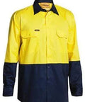 Bisley Workwear Work Wear BISLEY WORKWEAR COOL LIGHTWEIGHT HI VIS DRILL SHIRT LONG SLEEVE BS6895