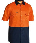 Bisley Workwear Work Wear BISLEY WORKWEAR COOL LIGHTWEIGHT HI VIS DRILL SHIRT SHORT SLEEVE BS1895