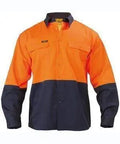 Bisley Workwear Work Wear BISLEY WORKWEAR HI VIS DRILL SHIRT - LONG SLEEVE BS6267