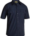 Bisley Workwear Work Wear MIDNIGHT (BDKN) / S BISLEY WORKWEAR PERMANENT PRESS SHIRT SHORT SLEEVE BS1526