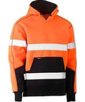 Bisley Workwear Work Wear YELLOW/NAVY (TT04) / S BISLEY WORKWEAR TAPED HI VIS FLEECE HOODIE PULLOVER BK6619T