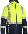 Bisley Workwear Work Wear YELLOW/NAVY (TT04) / S BISLEY WORKWEAR TAPED HI VIS PUFFER JACKET (SHOWER PROOF) BJ6929HT