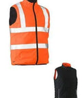 Bisley Workwear Work Wear BISLEY WORKWEAR TAPED HI VIS REVERSIBLE PUFFER VEST (SHOWER PROOF) BV0330HT