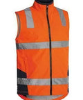 Bisley Workwear Taped Hi Vis Soft Shell Vest BV0348T Work Wear Bisley Workwear YELLOW/NAVY (TT04) XS 