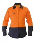 Bisley Workwear Women's Hi Vis Drill Shirt Long Sleeve BL6267 Metro Workwear.