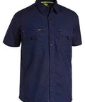 Bisley Workwear Work Wear NAVY (BPCT) / S BISLEY WORKWEAR X AIRFLOW™ RIPSTOP SHIRT SHORT SLEEVE BS1414