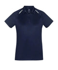 Biz Care Casual Wear Navy/White / 8 Biz Collection Academy Ladies Polo P012LS