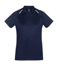 Biz Care Casual Wear Navy/White / 8 Biz Collection Academy Ladies Polo P012LS