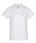 Biz Care Casual Wear White/Silver / 8 Biz Collection Academy Ladies Polo P012LS