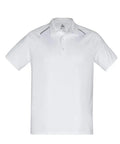 Biz Care Casual Wear White/Silver / S Biz Collection Academy Mens Polo P012MS