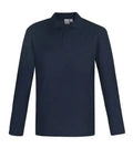 Biz Care Casual Wear Navy / S Biz Collection Crew Mens L/S Polo P400ML