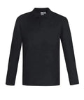 Biz Care Casual Wear Black / S Biz Collection Crew Mens L/S Polo P400ML