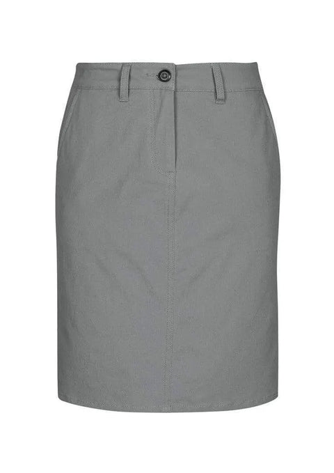 Biz Care Corporate Wear Grey / 6 Biz Collection Lawson Ladies Chino Skirt BS022L