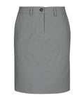 Biz Care Corporate Wear Grey / 6 Biz Collection Lawson Ladies Chino Skirt BS022L