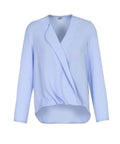 Biz Care Corporate Wear Ice Blue / 6 Biz Collection Lily Ladies Hi-Lo Blouse S014LL