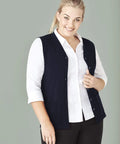 Biz Care Womens Button Front Knit Vest CK961LV - Simply Scrubs Australia