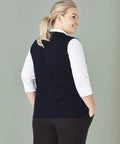 Biz Care Womens Button Front Knit Vest CK961LV - Simply Scrubs Australia