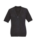 Biz Care Womens Zip Front Short Sleeve Knit CK962LC - Simply Scrubs Australia