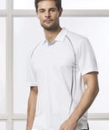 Biz Collection Cyber Mens Polo P604MS Casual Wear Biz Collection S White/Silver 