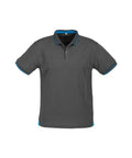 Biz Collection Casual Wear Steel Grey/Cyan Blue / S Biz Collection Men’s Jet Polo P226MS