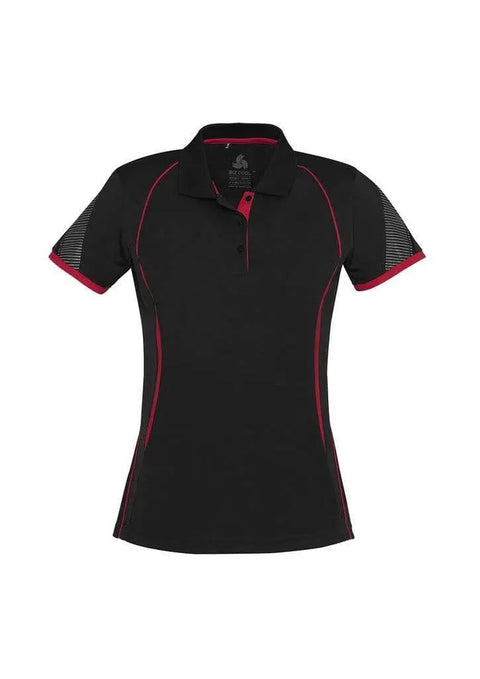 Biz Collection Casual Wear 8 / Black/Red Biz Collection Razor Ladies Polo P405LS