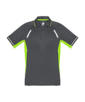 Biz Collection Casual Wear Grey/Fluoro Lime/Silver / 4 Biz Collection Renegade Kids Polo P700KS