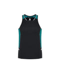 Biz Collection Casual Wear Black/Teal/Silver / XS Biz Collection Renegade Mens Singlet SG702M