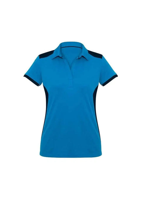 Biz Collection Casual Wear 6 / Cyan/Navy Biz Collection Rival Ladies Polo P705LS