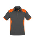 Biz Collection Casual Wear S / Grey/Orange Biz Collection Rival Mens Polo P705MS
