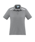 Biz Collection Sonar Ladies Polo P901LS Casual Wear Biz Collection 6 Silver/White 