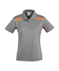 Biz Collection Casual Wear 8 / Ash/Fluoro Orange Biz Collection United Ladies Polo P244LS