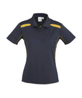 Biz Collection Casual Wear 8 / Navy/Gold Biz Collection United Ladies Polo P244LS