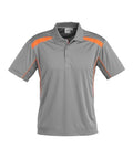 Biz Collection Casual Wear S / Ash/Fluoro Orange Biz Collection United Mens Polo P244MS
