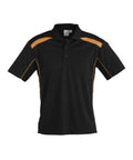 Biz Collection Casual Wear S / Black/Orange Biz Collection United Mens Polo P244MS