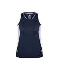 Biz Collection Casual Wear Navy/White/Silver / 6 Biz Collection Women’s Renegade Singlet SG702L