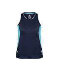 Biz Collection Casual Wear Navy/Sky/Silver / 6 Biz Collection Women’s Renegade Singlet SG702L