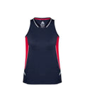 Biz Collection Casual Wear Navy/Red/Silver / 6 Biz Collection Women’s Renegade Singlet SG702L