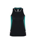 Biz Collection Casual Wear Black/Teal/Silver / 6 Biz Collection Women’s Renegade Singlet SG702L