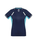 Biz Collection Casual Wear Navy/Sky/Silver / 6 Biz Collection Women’s Renegade Tee T701LS