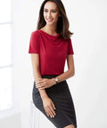 Biz Collection Corporate Wear Biz Collection Women’s Ava Drape Knit Top K625ls
