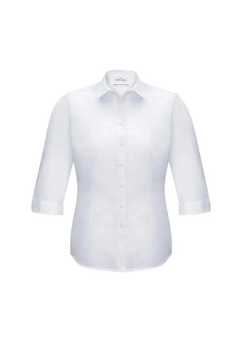 Biz Collection Corporate Wear White / 6 Biz Collection Women’s Euro 3/4 Sleeve Shirt S812LT