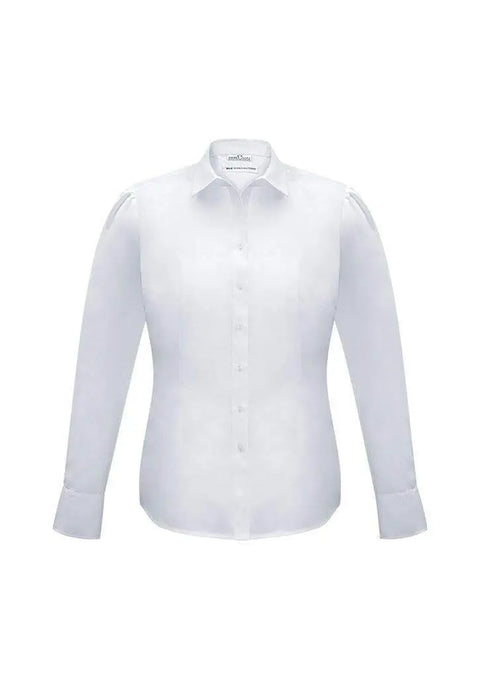 Biz Collection Corporate Wear White / 8 Biz Collection Women’s Euro Long Sleeve Shirt S812LL