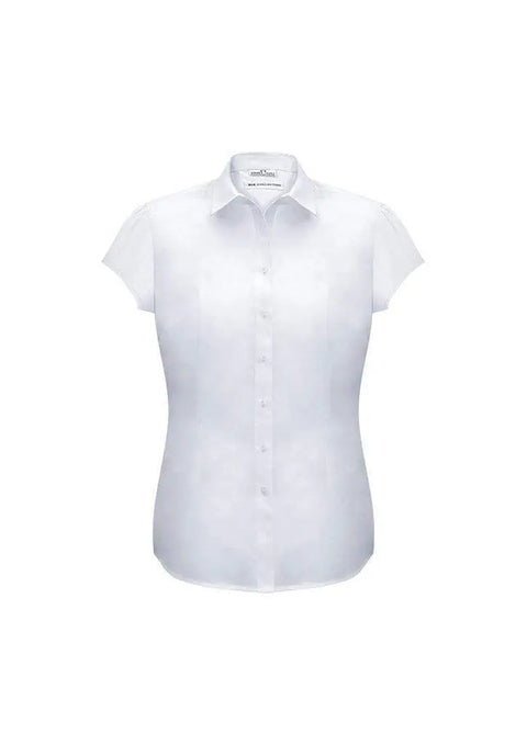 Biz Collection Corporate Wear White / 6 Biz Collection Women’s Euro Short Sleeve Shirt S812ls