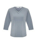 Biz Collection Corporate Wear Silver / 6 Biz Collection Women’s Lana 3/4 Sleeve Top K819lt