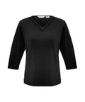 Biz Collection Corporate Wear Black / 6 Biz Collection Women’s Lana 3/4 Sleeve Top K819lt