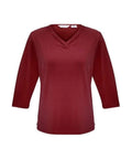 Biz Collection Corporate Wear Cherry / 6 Biz Collection Women’s Lana 3/4 Sleeve Top K819lt