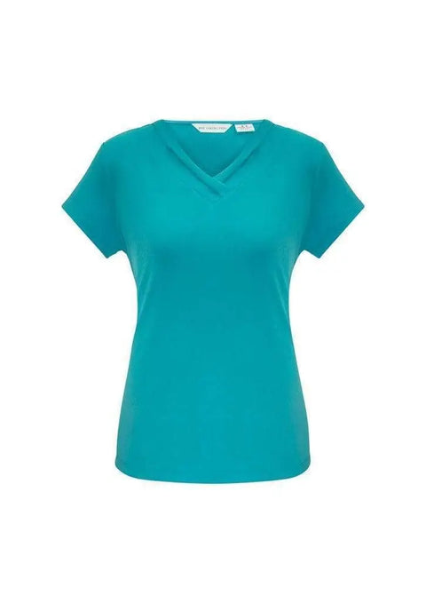 Biz Collection Corporate Wear Turquoise Blue / 6 Biz Collection Women’s Lana Short Sleeve Top K819ls