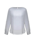 Biz Collection Corporate Wear Silver Mist / 6 Biz Collection Women’s Madison Boatneck Blouse S828ll
